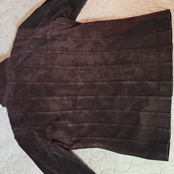 Vintage Dark Brown Suede Jacket - Picture 5 of 7